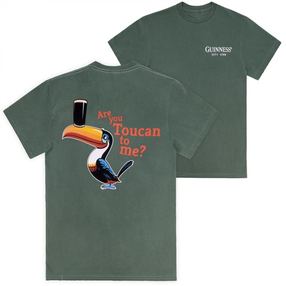 Guinness Are You Toucan to Me? Gilroy Front Back Print Premium T-Shirt-3XLarge