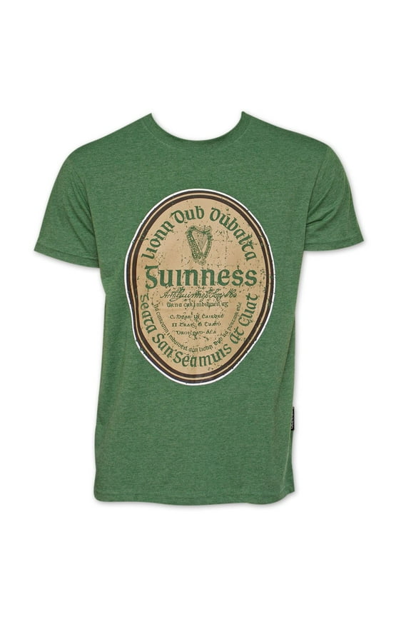 Green Distressed Gaelic Label T-Shirt