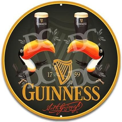 Guinness Beer Vintage Toucan Medium 18" Metal Wall Sign - Walmart.com