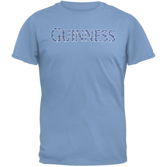Guinness - Blue Plaid Logo T-Shirt - Medium