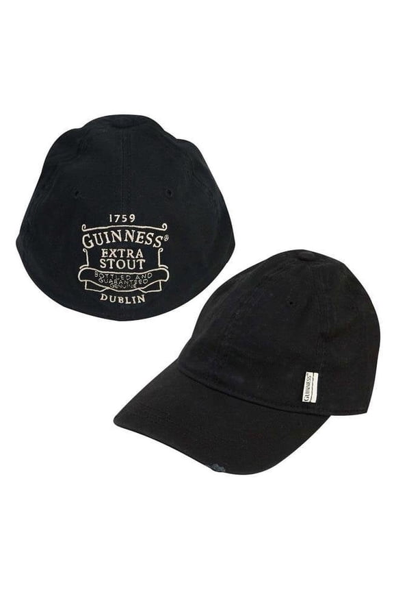 Guinness Classic Black Rear Logo Baseball Cap