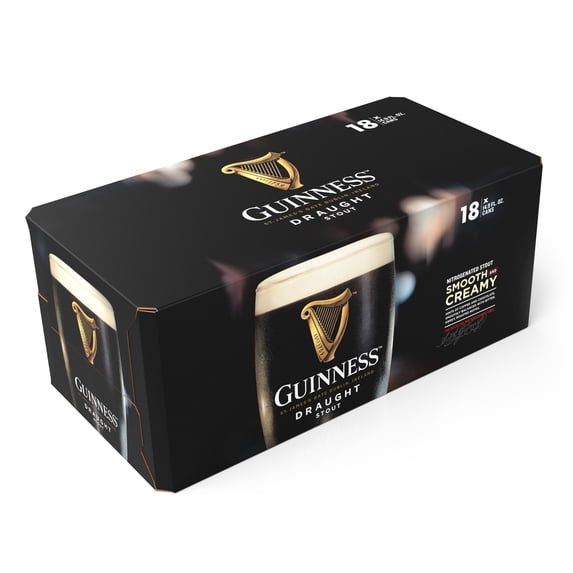 Guinness Draught Beer, 14.9oz Cans, 18pk