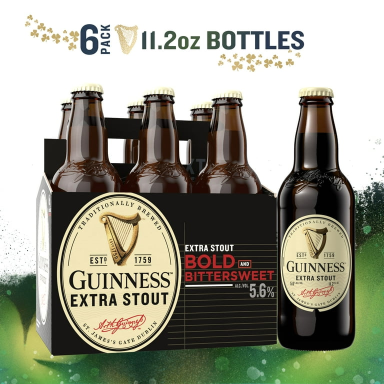 Guinness Extra Stout Beer 6 pk Bottles