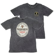 Guinness Extra Stout Marble Wash Label Front and Back Print T-Shirt-Large