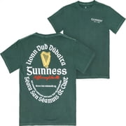 Guinness Irish Label Front Back Print Mineral Wash Premium T-Shirt-Medium