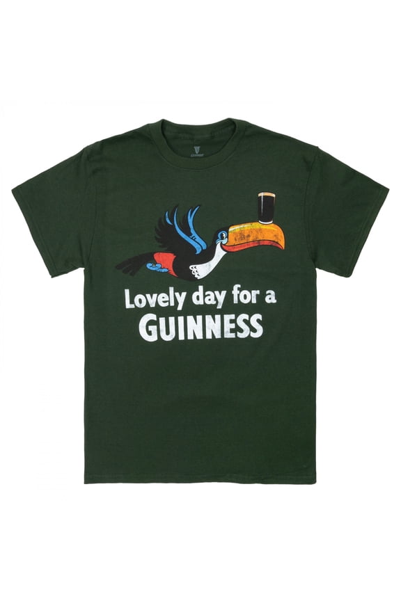 Lovely Day Toucan Hunter Green T-Shirt-3XLarge