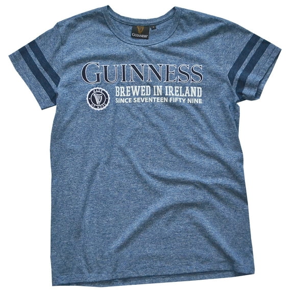 Guinness Men's 100% Cotton Navy T-Shirt - With Brewed in Ireland Since 1759 Text
