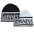 thumbnail image 1 of Guinness Men's Acrylic Reversible Black And White Beanie Hat With Guinness Text, 1 of 1
