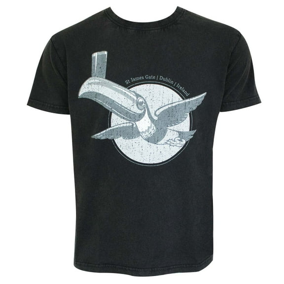 Guinness Men's Black Gilroy The Toucan T-Shirt-2XLarge