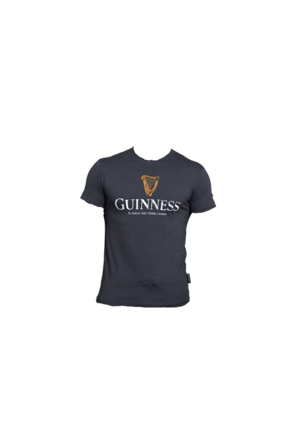 Guinness Navy Distressed Harp Logo T-Shirt