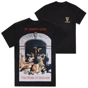 Guinness St. James Gate Home of Guinness Front and Back Print Mineral Wash Premium T-Shirt-Large
