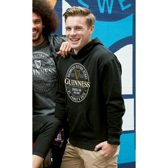 Guinness St. James's Gate Hoodie Black English Label 100% Cotton