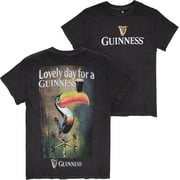 Guinness Toucan Directions Front and Back Print Mineral Wash Premium T-Shirt-Large