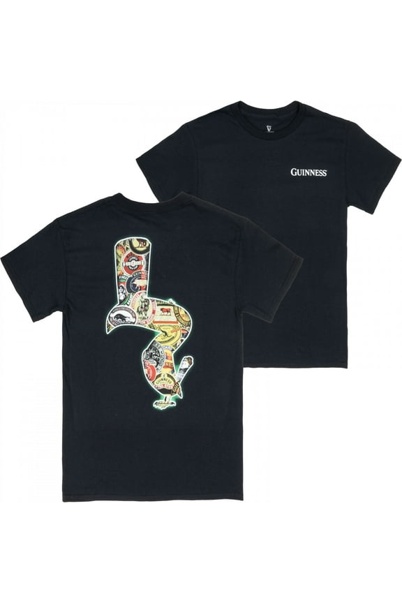 Toucan Logo Collage Front and Back Print T-Shirt-Medium