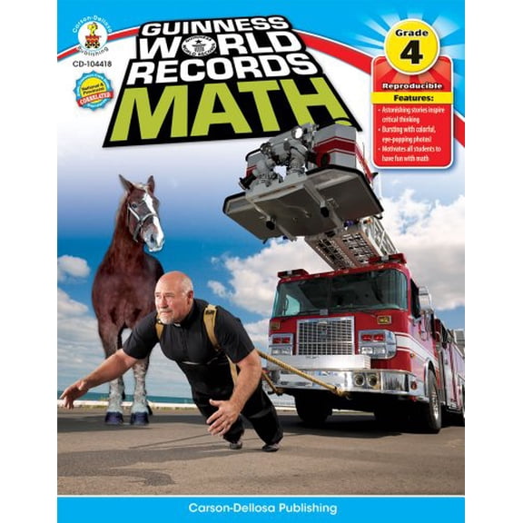 Pre-Owned Guinness World Records®: Guinness World Records® Math, Grade 4 (Paperback)