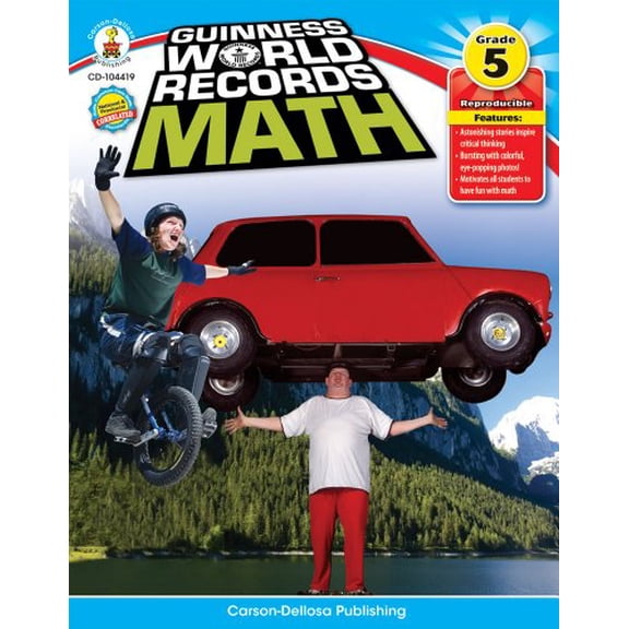 Pre-Owned Guinness World Records Math, Grade 5 Paperback