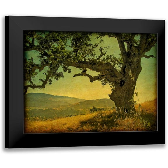Guion, William 14x12 Black Modern Framed Museum Art Print Titled - Blue Oak Hilltop