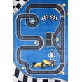 thumbnail image 1 of Guipuzcoa Blue Figural Polyester Area Rugs for Living Room Washable Rugs Boho Moroccan Area Rug Soft Neutral Geometric Bohemian Carpet Distressed Indoor Rug for Bedroom Dining Room Nonslip Rug, 1 of 9
