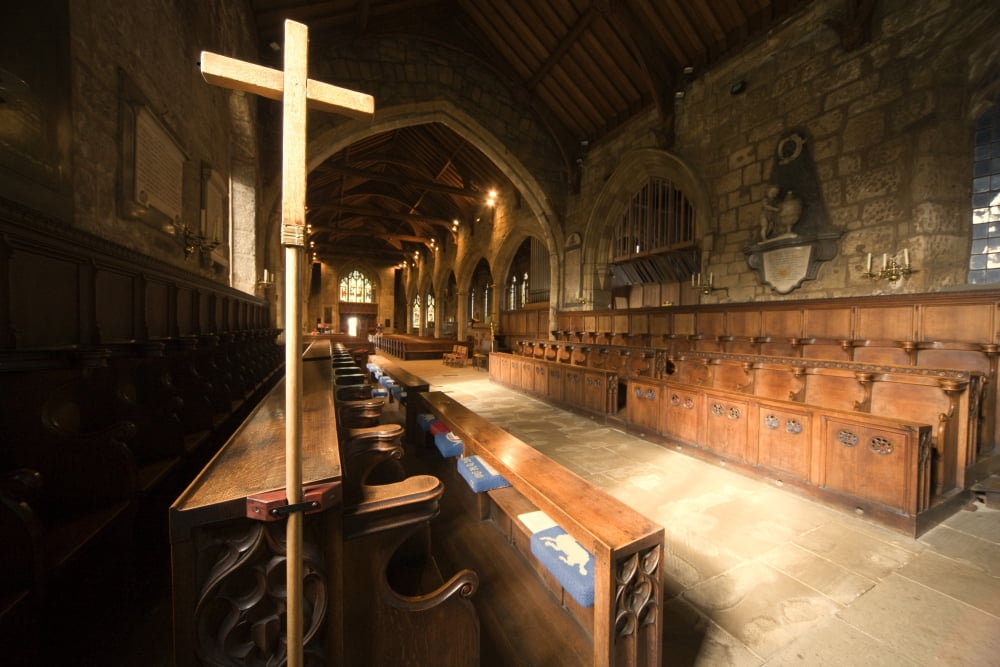 Guisborough England Interior Of Chapel Canvas Art - John Short Design Pics (18 x 12)