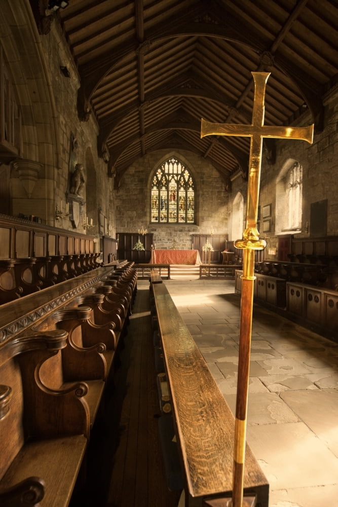 Guisborough England Interior Of Chapel Canvas Art - John Short Design Pics (24 x 36)