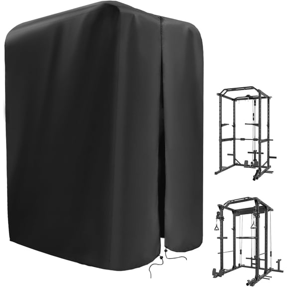 Guisong Gym Rack Cover with Waterproof Zipper, Protective Cover for Squat Rack/Weight Lifting Rack/Home Gym Workout Equipment-Indoor or Outdoor