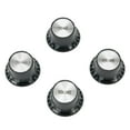 Guitar 2 Tone 2 Volume Control Knobs Silver Top Hat Bell for Gibson Les Paul Sg