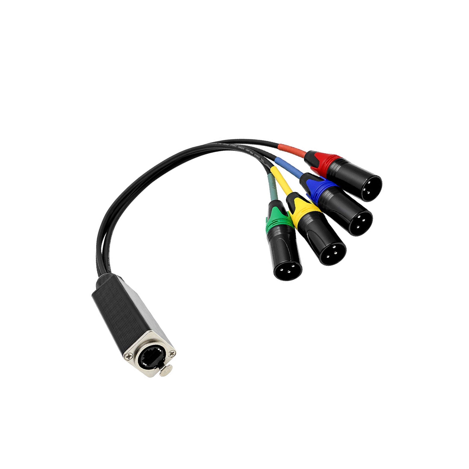 Guitar 4 Channel XLR RJ45 Sound Extender Cable Metal Case 328ft Transmission Balanced Signal for Studio Recording Stage Equipment