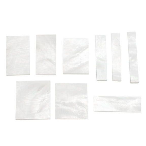 UEETEK Guitar Fretboard Inlay Material White Seashell 9Pcs