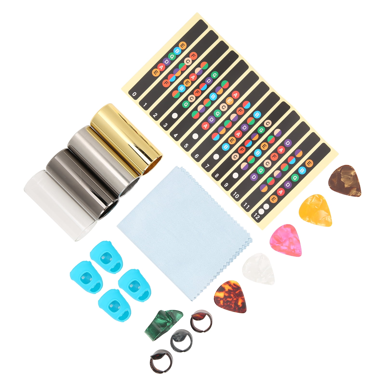 3675 Instrument Guitar Accessories Glass Slide Bar Finger Cot Celluloid Picks Stringed ...