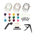 thumbnail image 1 of Guitar Accessories Kit,Acoustic Guitar Changing Tool,Including Acoustic Strings, Picks, Capo, Winder&Cutter, T Guitar String, 1 of 7