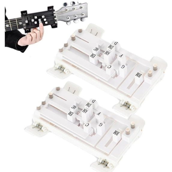 Guitar Aid Chords Trainer, Guitar Chord Presser, Guitar Starter Learning Tool, Chord Learning System, Guitar Chord Artifact, Guitar Learning Aid Tool Accessories for Beginners Friends Gifts(Black,1pcs