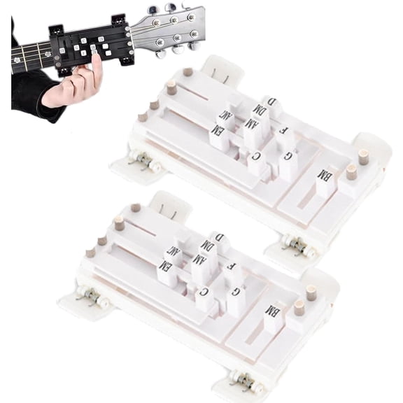 Guitar Aid Chords Trainer, Guitar Chord Presser, Guitar Starter Learning Tool, Chord Learning System, Guitar Chord Artifact, Guitar Learning Aid Tool Accessories for Beginners Friends Gifts(Black,1pcs