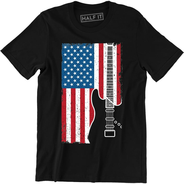 Guitar T-Shirt - Us Flag Lovers - Usa Patriotic Guitarist Guitar T-Shirt - Us Flag Lovers - Usa Patriotic Guitarist