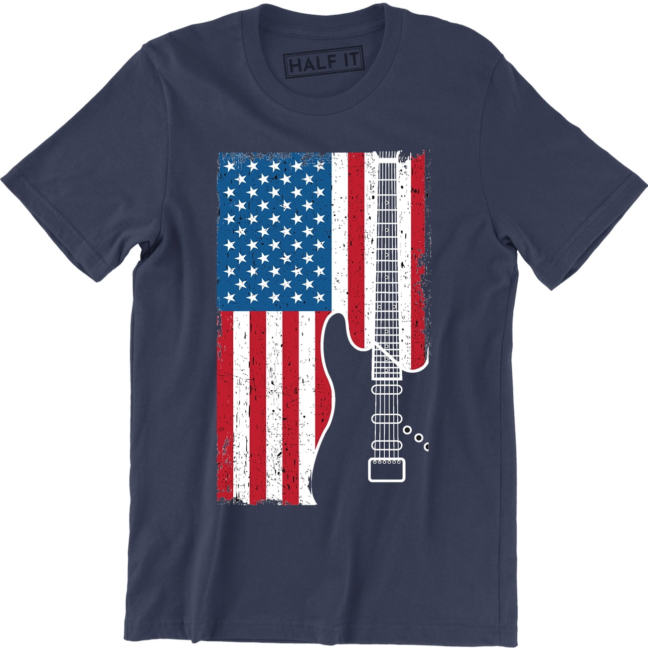 Guitar T-Shirt - Us Flag Lovers - Usa Patriotic Guitarist Guitar T-Shirt - Us Flag Lovers - Usa Patriotic Guitarist