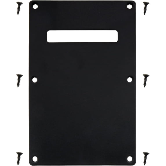 Guitar Backplate 1Set Black Electric Guitar Back Plate, Electric Guitar Neck Plate, Cavity Tremolo Cover Pick Guard with 6PCS Screws for ST SQ Electric Guitar