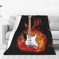 thumbnail image 1 of Guitar Blanket Soft Warm Cozy Print Throw Blanket Kid Baby for Sofa Chair Bed Office Travelling Camping 50"x40", 1 of 7