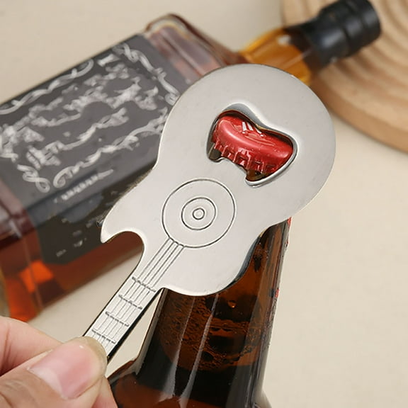 Guitar Bottle Opener under $5! CQCYD Guitar Shaped Bottle Opener, Stainless Steel Novelty Opener for Beer Bottles, Music Themed Barware Accessory, Gift for Musicians Guitar Lovers