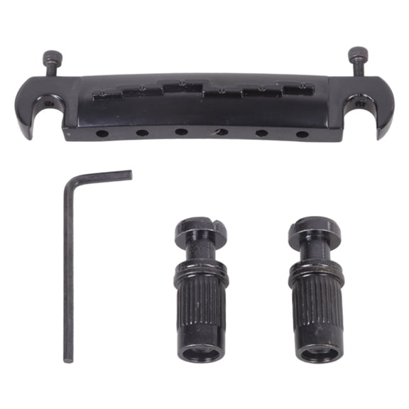 Guitar Bridge, Electric Guitar Bridge Wraparound Bridge Stop Tailpiece, Adjustable Guitar Saddle Small Integrated Bridge