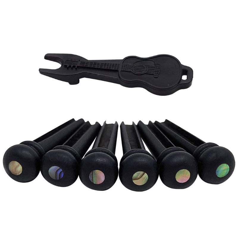 Guitar Bridge Pins & Puller Set Bass Guitar Bridge Pegs String Nail