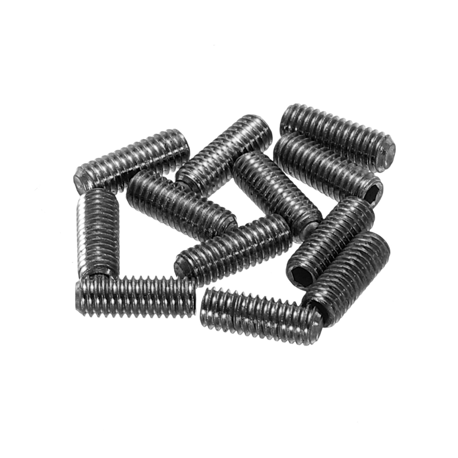 Guitar Bridge Saddle Height Adjustment Screws Metric M3x8 Black for Electric Guitar Bridge 12pcs