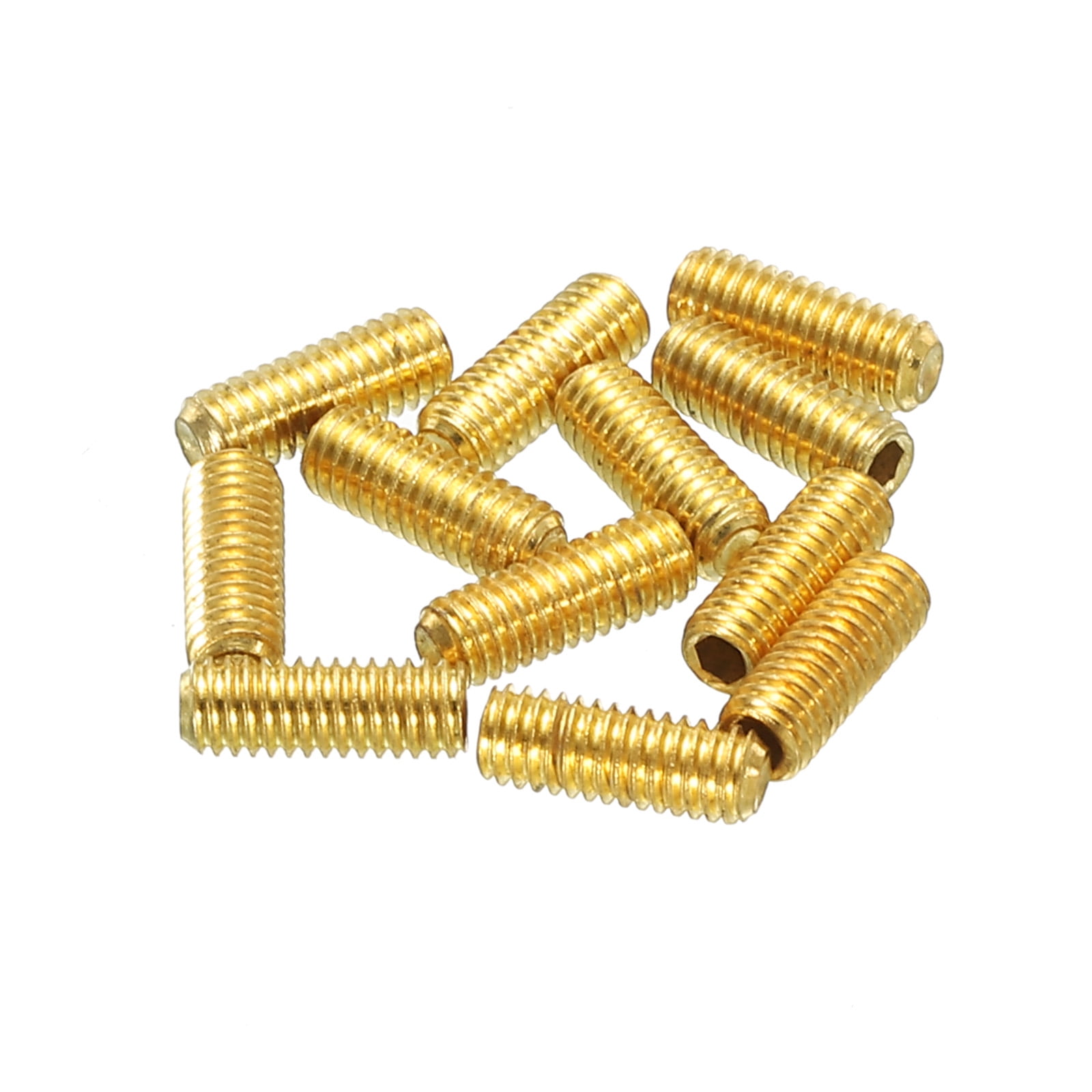 Guitar Bridge Saddle Height Adjustment Screws Metric M3x8 Gold for Electric Guitar Bridge 12pcs