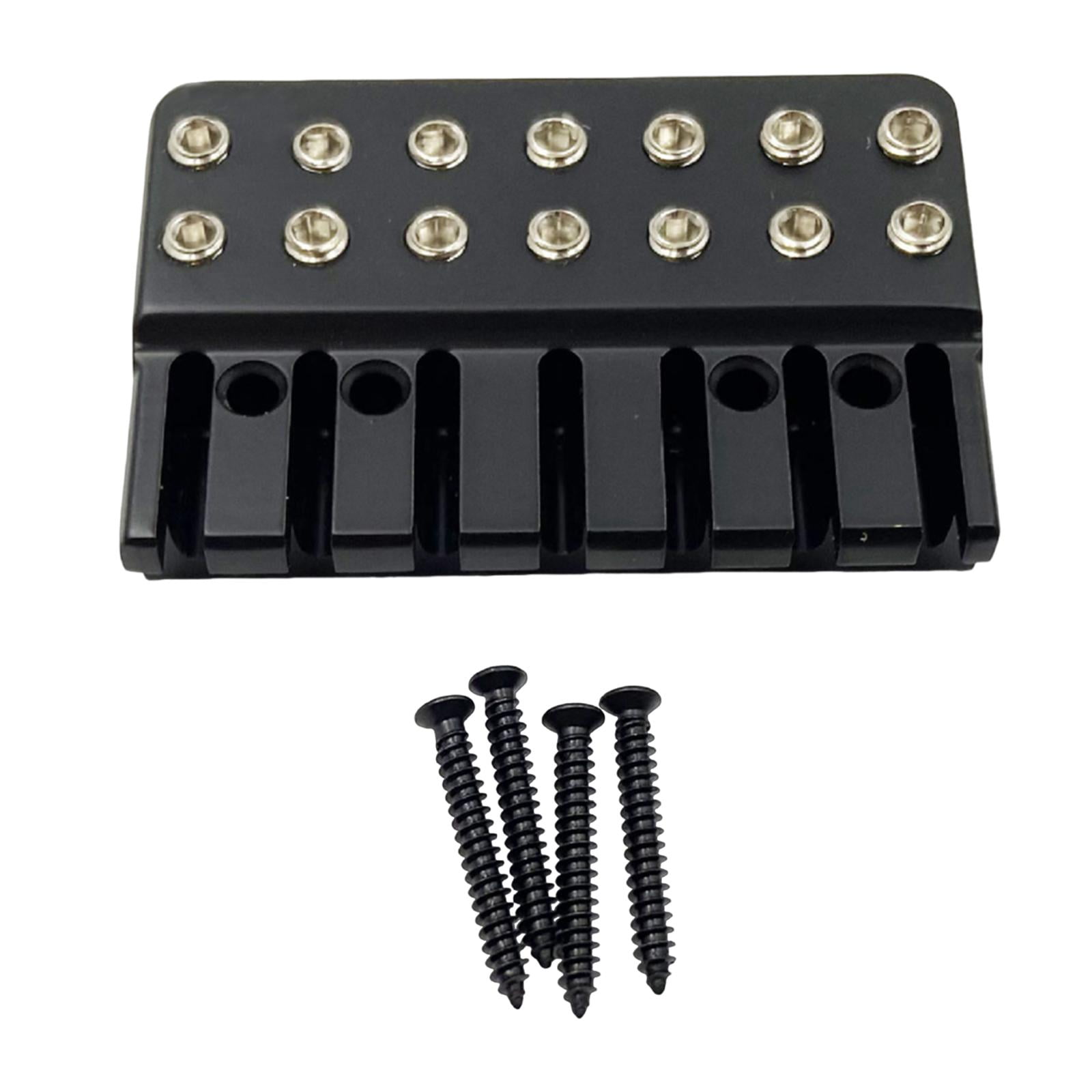 Guitar Bridge String Locking Nut Parts Metal Stable Compact Headless Electric Guitar Enthusiasts Set