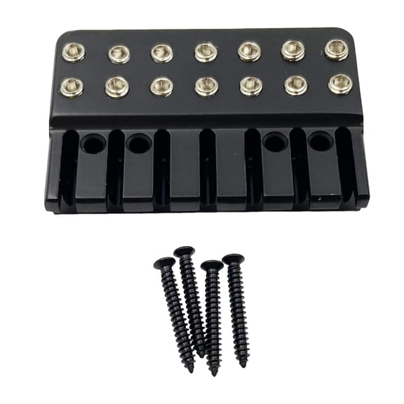 Guitar Bridge String Locking Nut Replacement Metal Durable Headless Electric Guitar Musicians Set