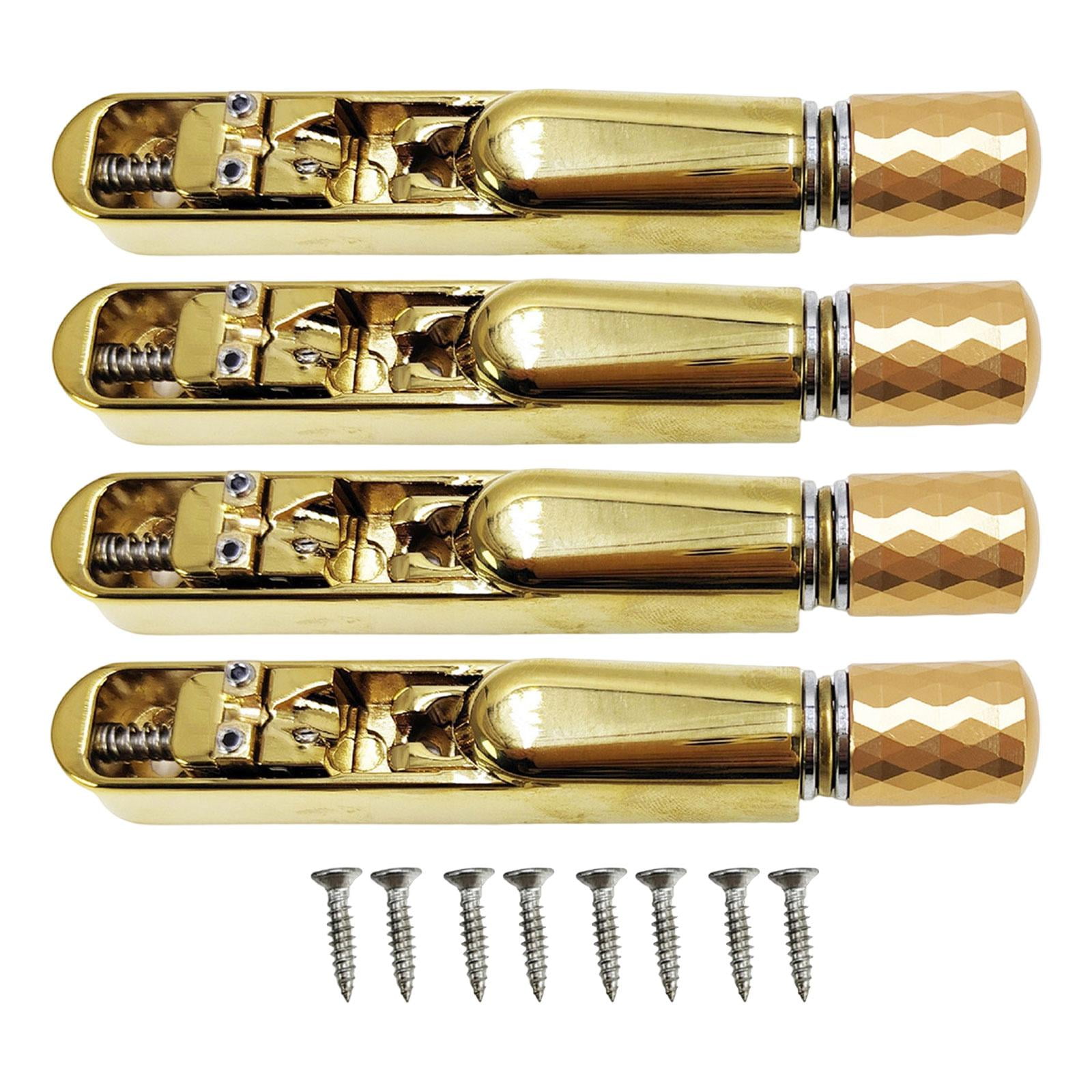 Guitar Bridge System Headless Tailpiece String Lock Zinc Alloy Durable Easy Install for Bass Guitar Parts