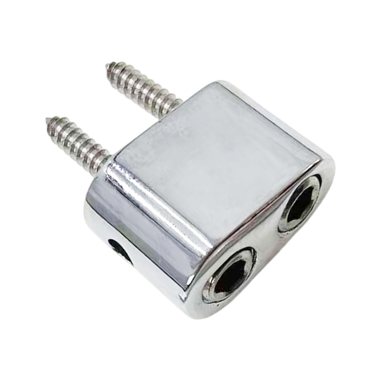 Guitar Bridge System with Tailpiece Headless Electric String Lock Zinc Alloy Sturdy Replacement for Bass Guitarists