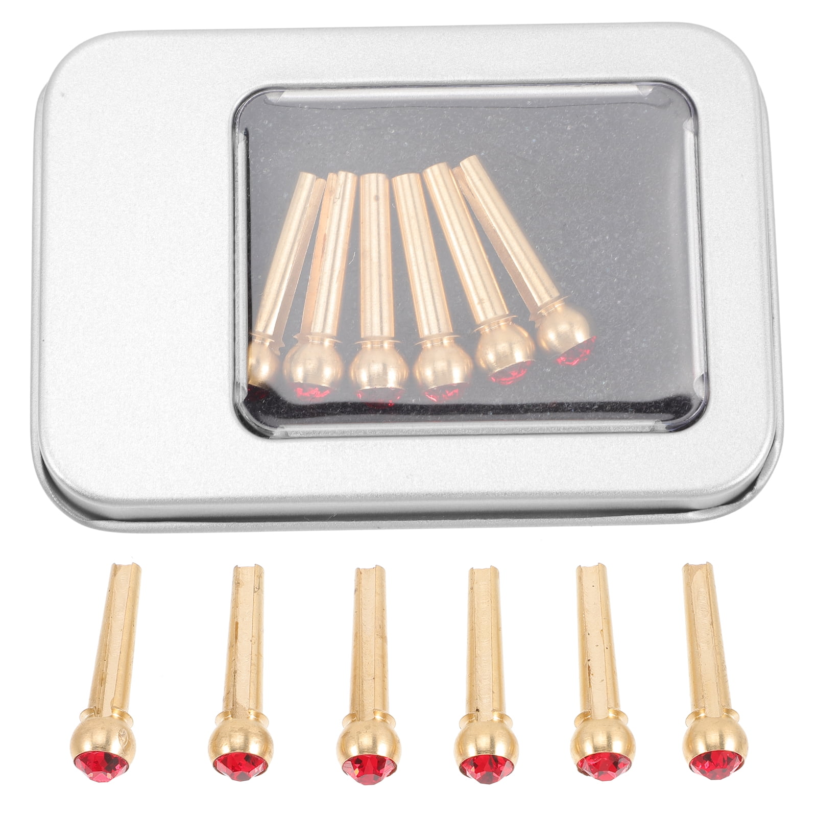 Guitar Bridge Tuning Pin Guitars Brass Component Bridge Pure Copper Red