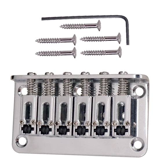Guitar Bridge with Key And Mounting Screw Replacement Part for Electric Guitar -