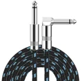 thumbnail image 1 of Guitar Cable 20ft Instrument Cable Guitar Cord Electric Guitar Cable Guitar AMP Cord for Bass Guitar Keyboard Black Blue, 1 of 8