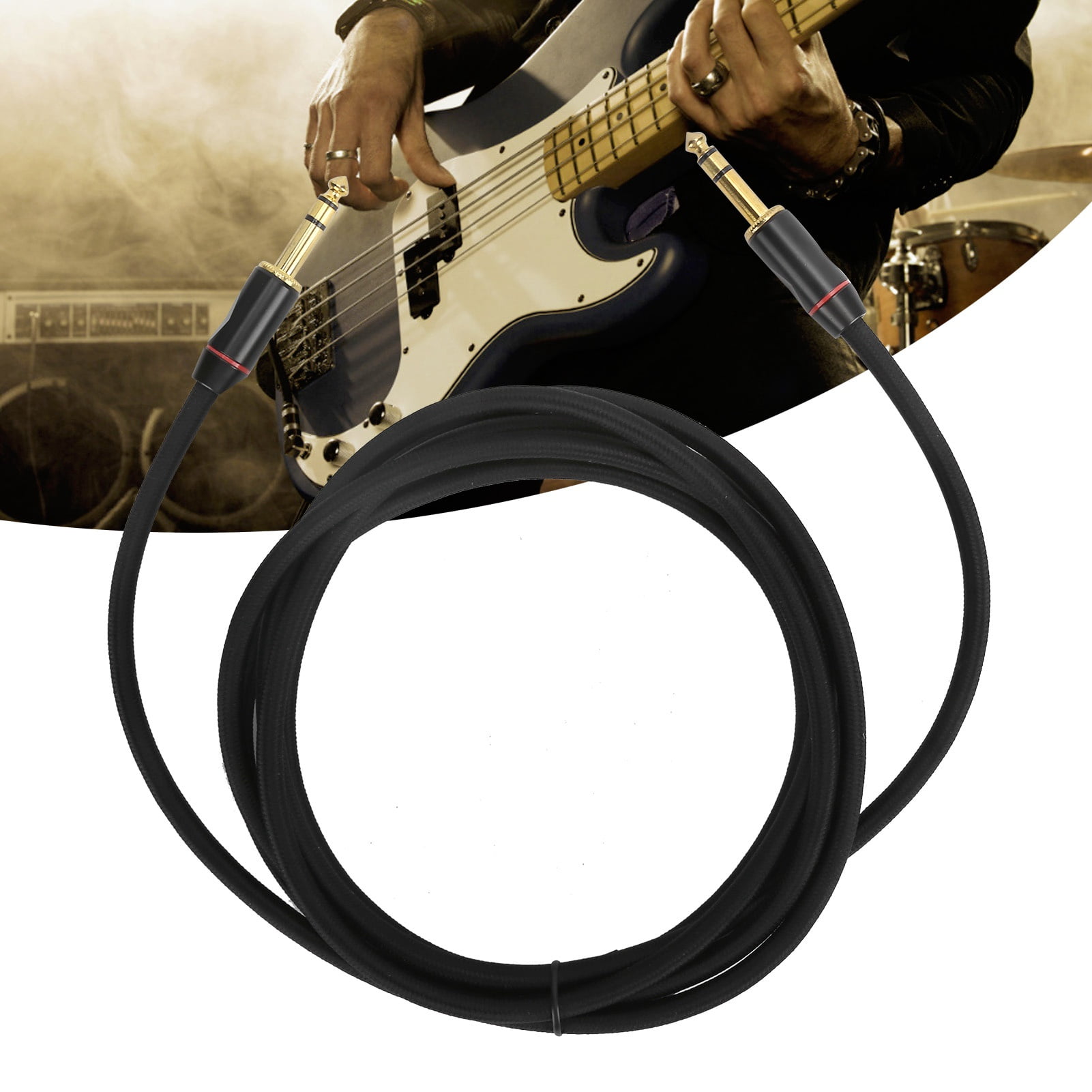 Guitar Cable, 6.35MM Male Head Audio Guitar Cable, Electric Guitar Amp