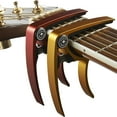 thumbnail image 1 of Guitar Capo (2 Pack) for Acoustic Guitars, Ukulele, Banjo, Mandolin, Bass - Made of Ultra Lightweight Aluminum Metal (1.2 oz!) for 6 & 12 String Instruments - Nordic Essentials (Red + Gold), 1 of 10